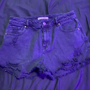 Black High Waisted Pacsun Jean Shorts